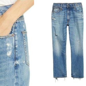 R13 Boyfriend size 30, color Bain with Rips, NWT
